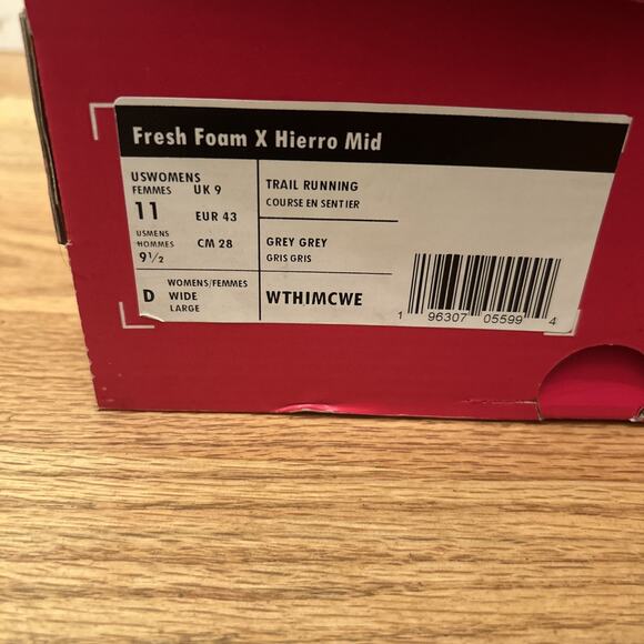 New Balance Womens Fresh Foam X Hierro Mid Size 11 Wide Shoes Running Hiking - Picture 13 of 16